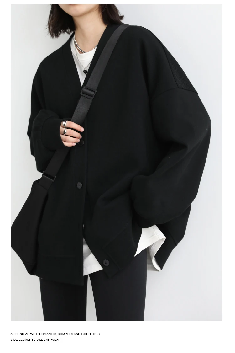 CHIC VEN Korean Women's Sweatshirts Solid Plush Thick Warm Loose Casual Female Tops Office Lady Coats Jacket Autumn Winter 2026