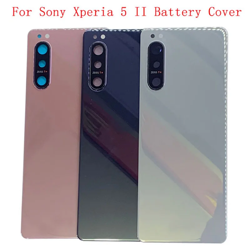 Origianal Battery Cover Rear Door Panel Housing Case For Sony Xperia 5 II Back Cover with Camera Lens Replacement Part