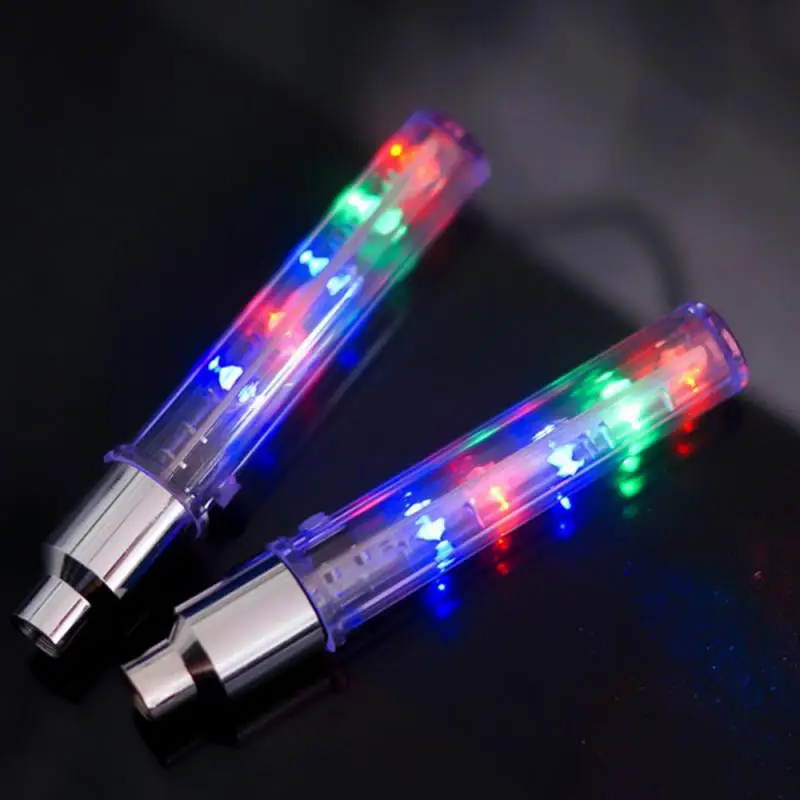 2PCS Bicycle Light 5 LED 8 modes Tire Tyre Valve Caps Wheel spokes LED Light bike accessories bicycle lanterna For Cycling