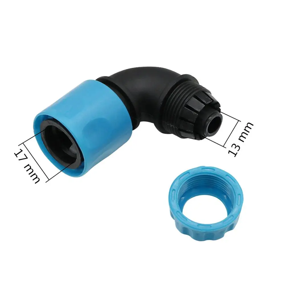 2 Pcs ABS 1/2 Inch Hose 90 Degree Elbow Quick Connectors Gardening Irrigation Car Wash Pipe Fast Rapid Joint Adapters