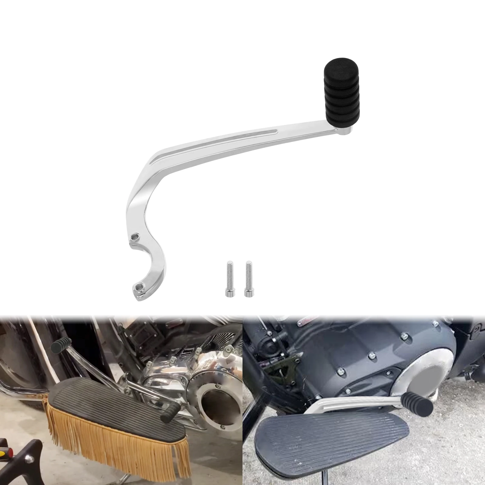 Motorcycle Black/Chrome Heel Shifter Lever With Peg For Indian Springfield 16-20 Challenger Limited Dark Horse Vintage 2020-2025