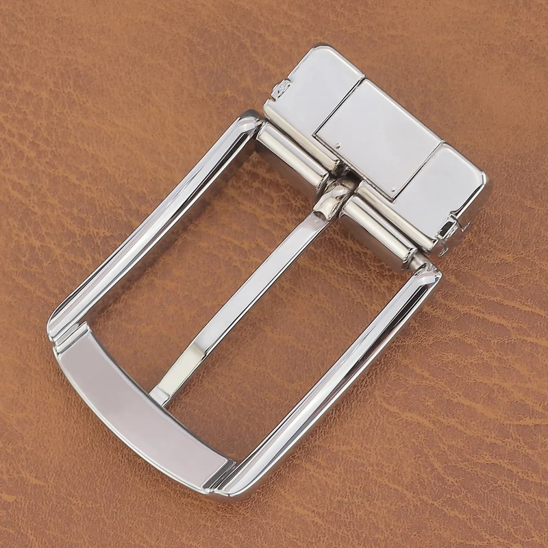 Hebilla de pin de plata de alta calidad para hombre, hebilla de diseñador, no cinturones, informal, adecuado para cinturones de 3,3 cm de ancho