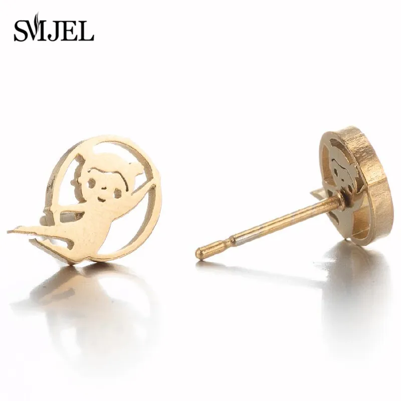 متعددة الرياضة وأقراط للنساء والفتيات ، الفولاذ المقاوم للصدأ والمجوهرات ، أقراط الباليه ، الجمباز ، السباحة ، اليوغا ، تزلج ، نادي هدية ، جديد #2