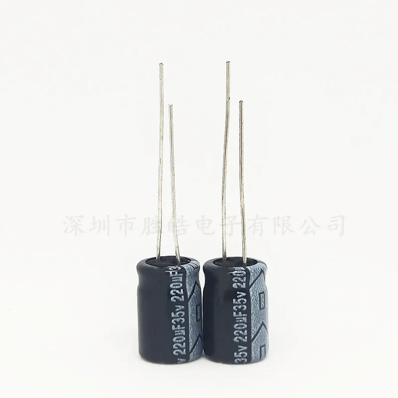 20PCS Higt 품질 35V220UF 8*12mm 220 미크로포맷 35V 알루미늄 전해 커패시터 크기: 8x12(MM)