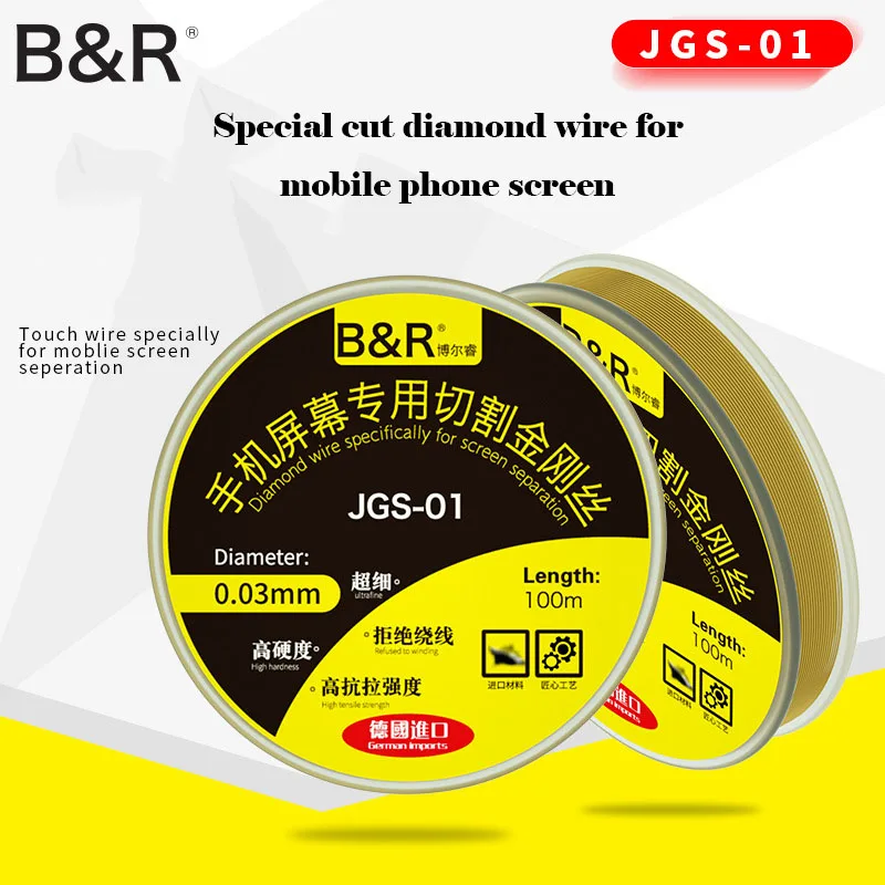 Top Hardness 0.03mm 100m Diamond wire cutting line  OLED Screen Separating Line High Toughness LCD Cutting  Phone Repair Tools