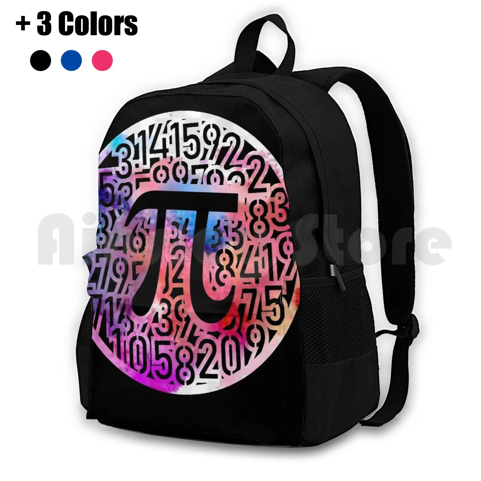 Funny Pi Day , Pi Day 3.14 Gift , Mathematics Outdoor Hiking Backpack Waterproof Camping Travel 3 14 Pi Symbol March 14 Algebra