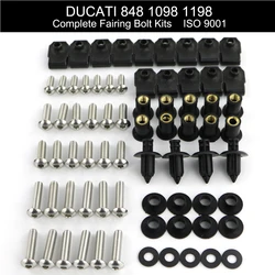 Fit For Ducati 848 1098 1198 Motorcycle Complete Full Fairing Kit Fairing Bolts Kit Bodywork Speed Nuts Screws Stainless Steel