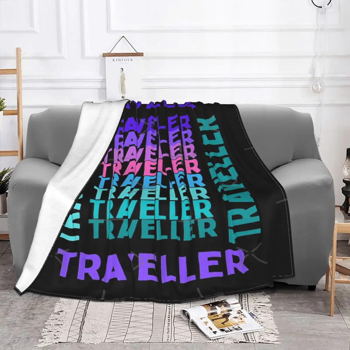 Cool Traveler-Manta a cuadros para exteriores, colcha para cama, toalla de playa, manta doble, mantas receptoras