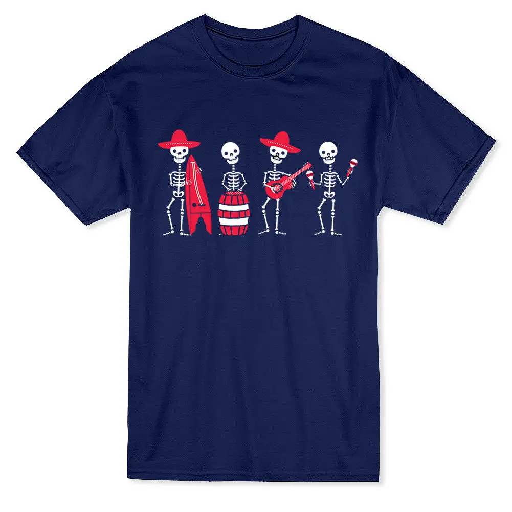 

Funny Fashion Musician Skeleton Graphic T-Shirt Summer Cotton O-Neck Short Sleeve Men's T Shirt New S-3XL