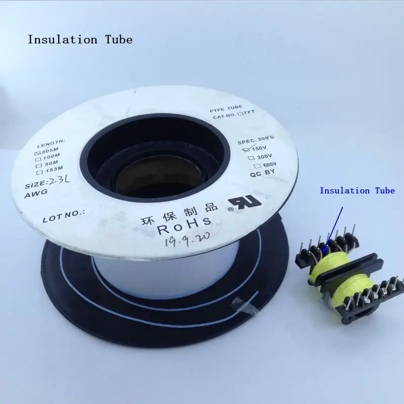 

1 reel 100M/153M/305M AWG8 to AWG17 PTFE Tube Transformer Insulation Tube UL certified