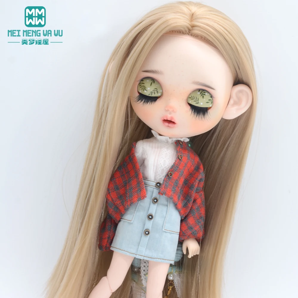 Clothes for doll fits Blyth Azone OB22 OB24 Doll accessories Fashion Jackets, high-necked shirts, miniskirts