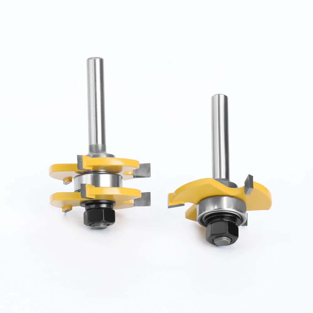 Imagem -05 - Lavie-fresadora de Madeira T-slot mm Shank Língua e Groove Joint Montar Router Bits Ferramentas de Corte de Madeira Mc02002 Pcs
