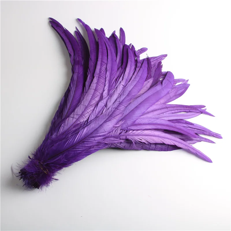 50PCS Natural Rooster Tail Feathers for crafts 30-35CM Colorful Cheap Feather For Decoration Craft DIY Party Props Accessories