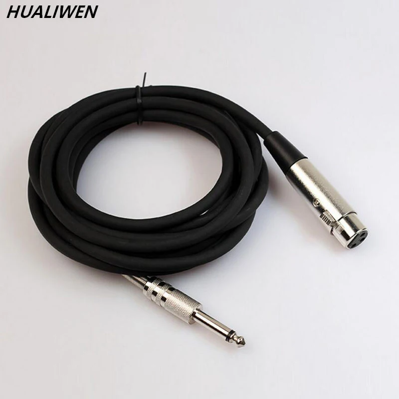 Microphone Cable XLR to Jack Mic Lead Aux Cable TRS 6.35 mm/6.5 mm Male to XLR Female Mic Cord for Guitar Mixer Stereo Amplifier