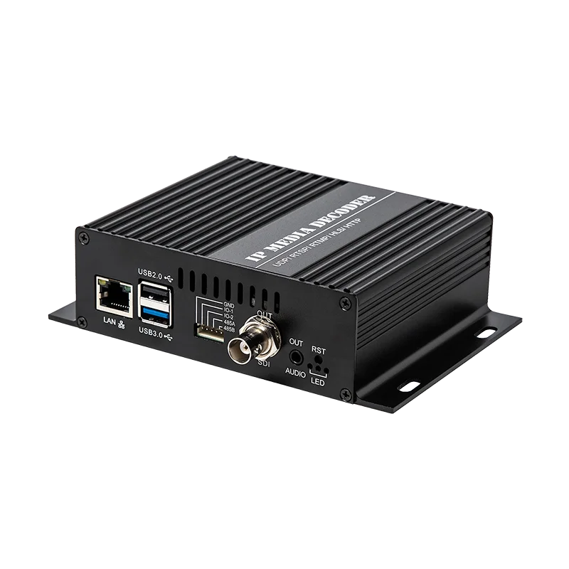 OTV-HS10 H265 H264 1080P SDI IP Decodificador com saída USB SDI para Network Streaming Decodificador IP RTMP RTSP UDP HTTP SRT HLS