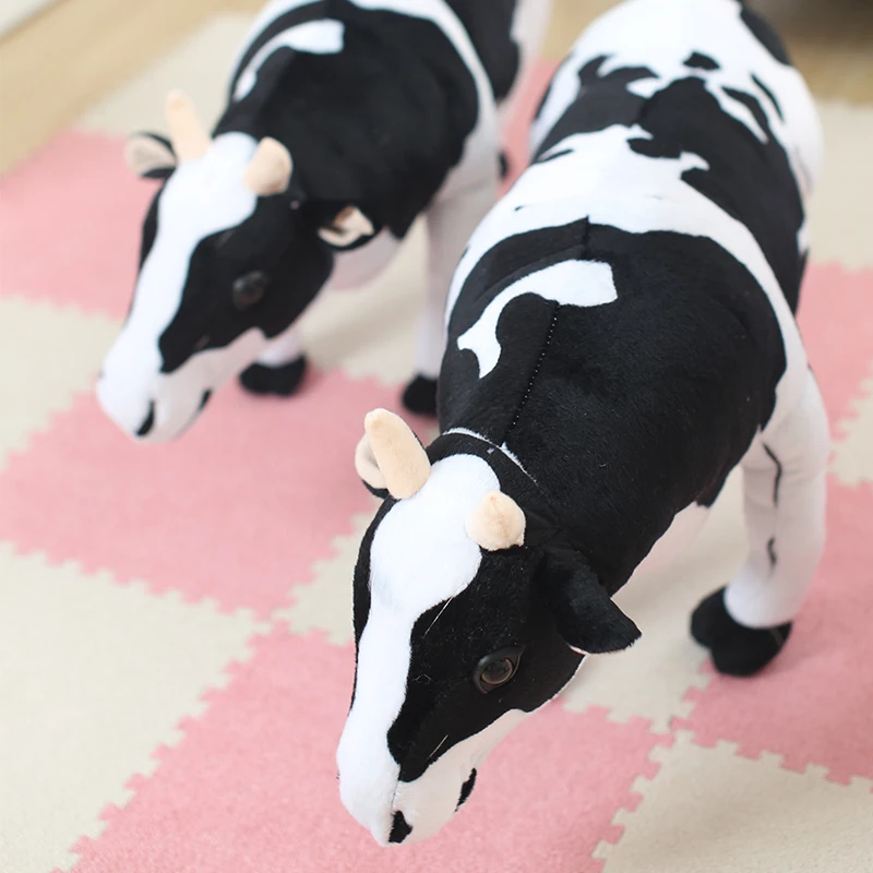 Crianças brinquedo de pelúcia simulação leite vaca bebê crianças natal aniversário brinquedo recheado presente leite vaca animais