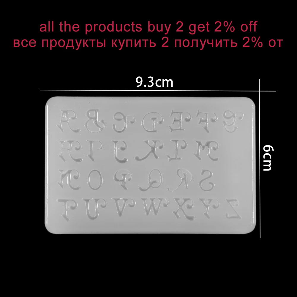 Letter A to Z Mold Art Alphabet Silicone Molds Initial Mold Small Clear Epoxy Resin Mold For DIY Craft Accessories Supplies