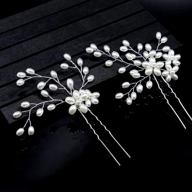 Festival Wedding Hair Accessories Bridal Hair Stick Floral Hairpin Beautiful Headdress Plait Hair Clip Vine Accessories