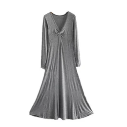 Large Sizes pijama Slim Bottom Dress Sexy Modal Long Sleeve Dresses Elegant Tempting Women Robe New Arrival Loose Nightdress