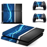 Blue White Silver Metal Gold PS4 Skin Sticker Decal For DualShock 4 Console and 2 Controllers PS4 Skin Sticker Vinyl