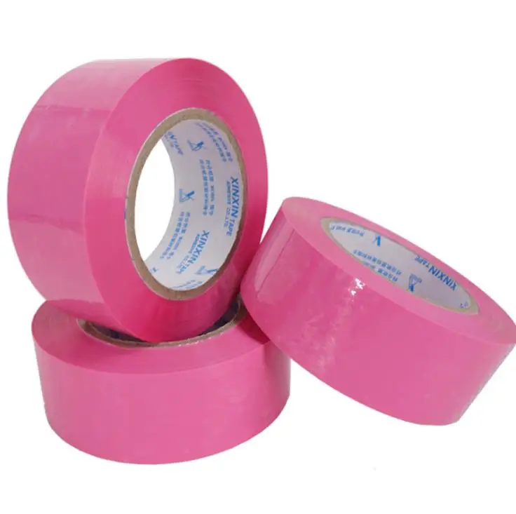 Pink color tape 2.4/4.5/5.5/4.8/6/7cm wide tape color tape packing and sealing pink tape adhesive paper