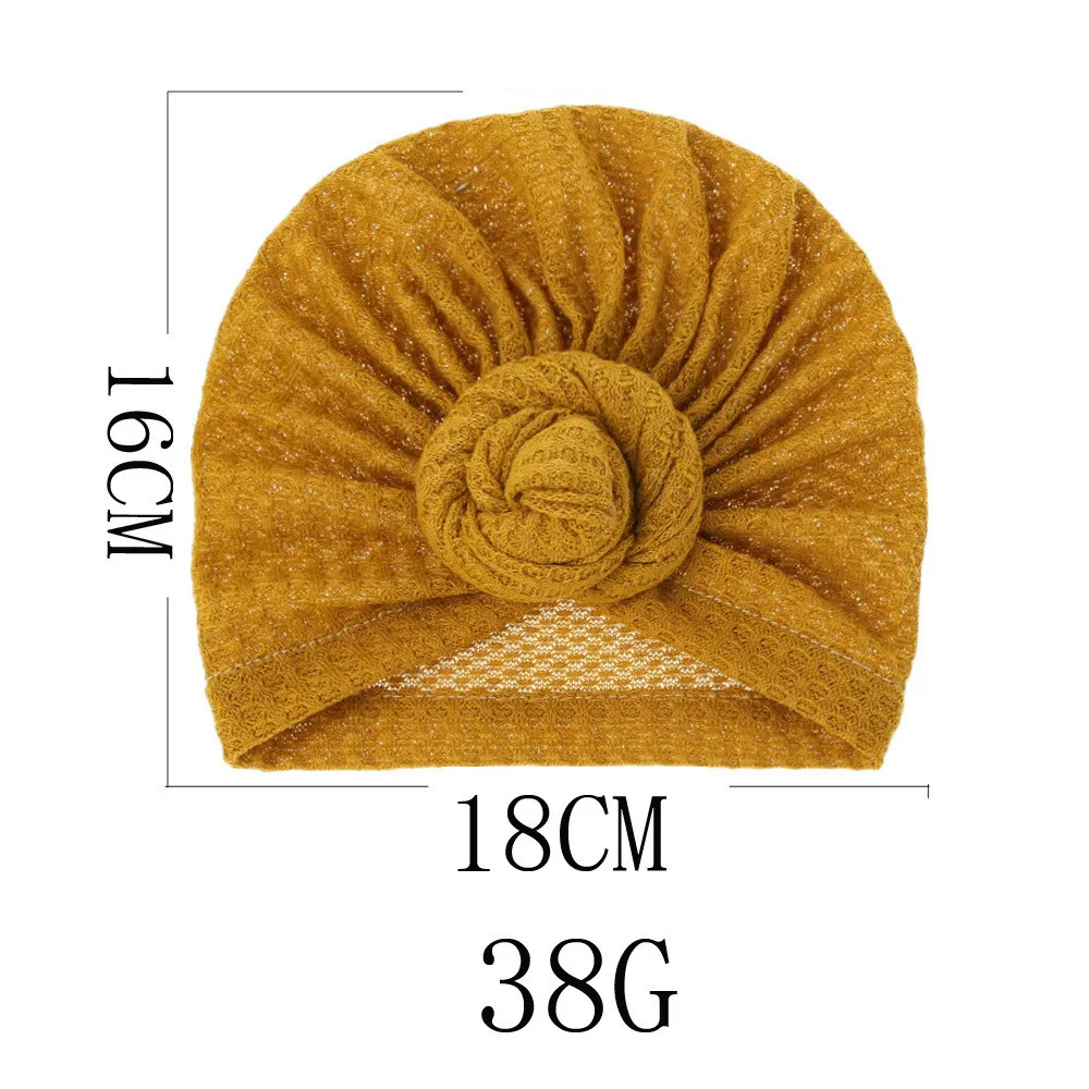 Children Accessories Newborn Toddler Kids Baby Boy Girl Turban Kintted Beanie Hat Winter Warm Soft Cap Solid Knot Soft Wrap 2021