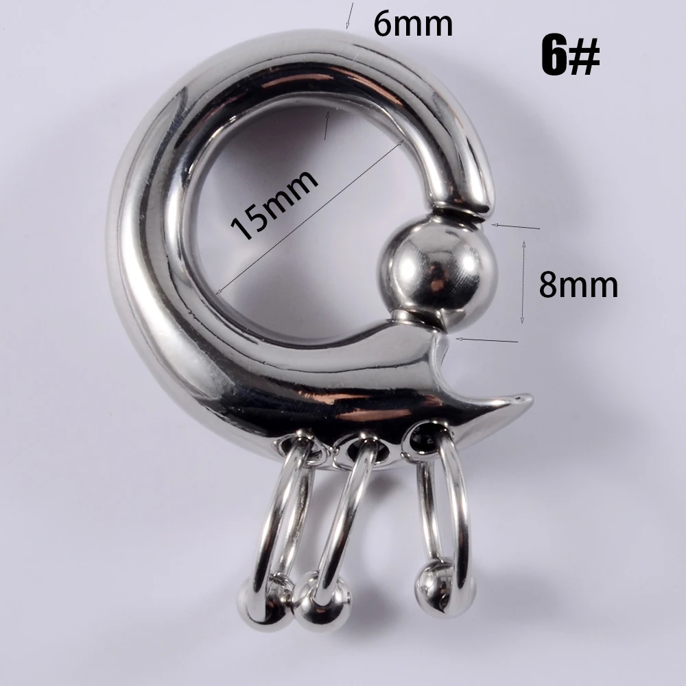 1Pc Dangling Earring Captive Bead Rings Piercing Ear Weight Gauge Expander Plugs Stretchers Body Jewelry 3mm 4mm 5mm 6mm