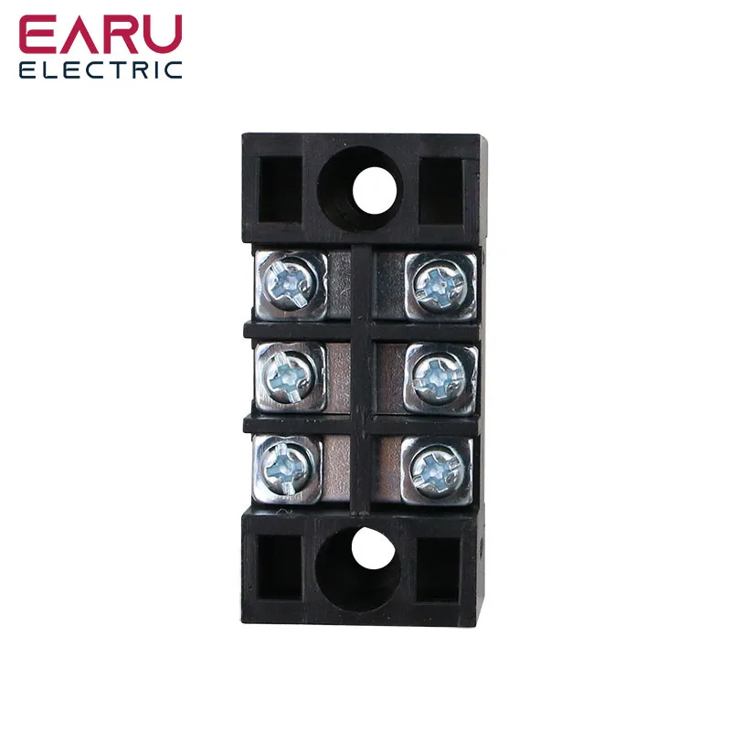 15A 600V Dual Row Barrier Screw Terminal Block Wire Connector TB Series 3 4 5 6 8 10 12 16 20 Positions Ways Factory Wholesale