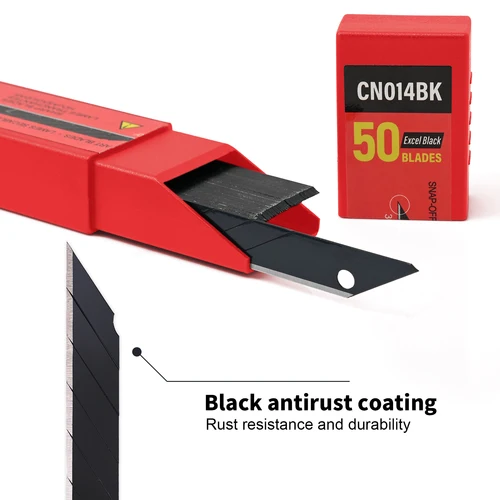 Imagen 2 del producto FOSHIO-hoja de repuesto a presión de 30/60 grados, 9mm, revestimiento para coche, cortador de papel de vinilo, cuchillo de utilidad, herramienta de corte de maquinilla de afeitar DIY, acero al carbono