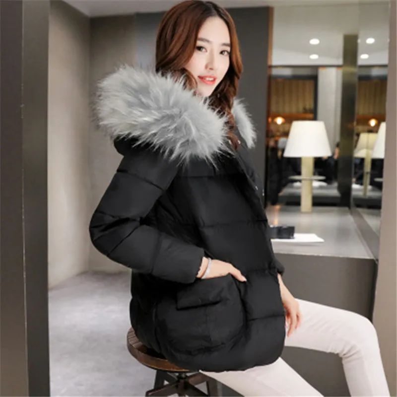 Women Spring Autumn Jacket Hooded Fur Collar Parkas Short Women Parka Sweet Women Coats And Jacket Casual Plus Size Women Jacket