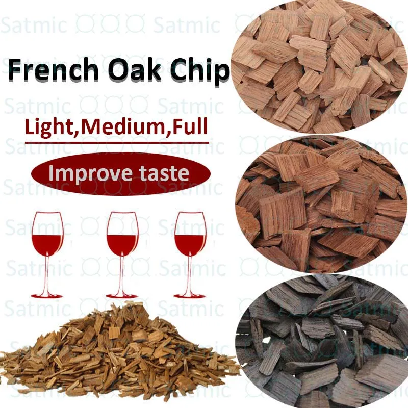 Puce de chêne français, brassage à domicile, fabrication de vin, saveur foncée, légère et moyenne torréfaction pour le vin et les brandy, fournit une saveur de baril de chêne