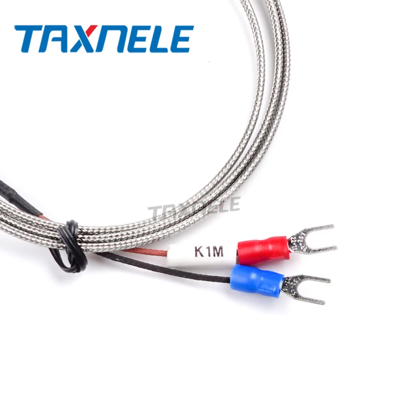 400 800 degree  M6 Screw K J PT100  1M 2M 3M Cable RTD Thermocouple Oven Temperature Sensor Industrial Temperature Controll