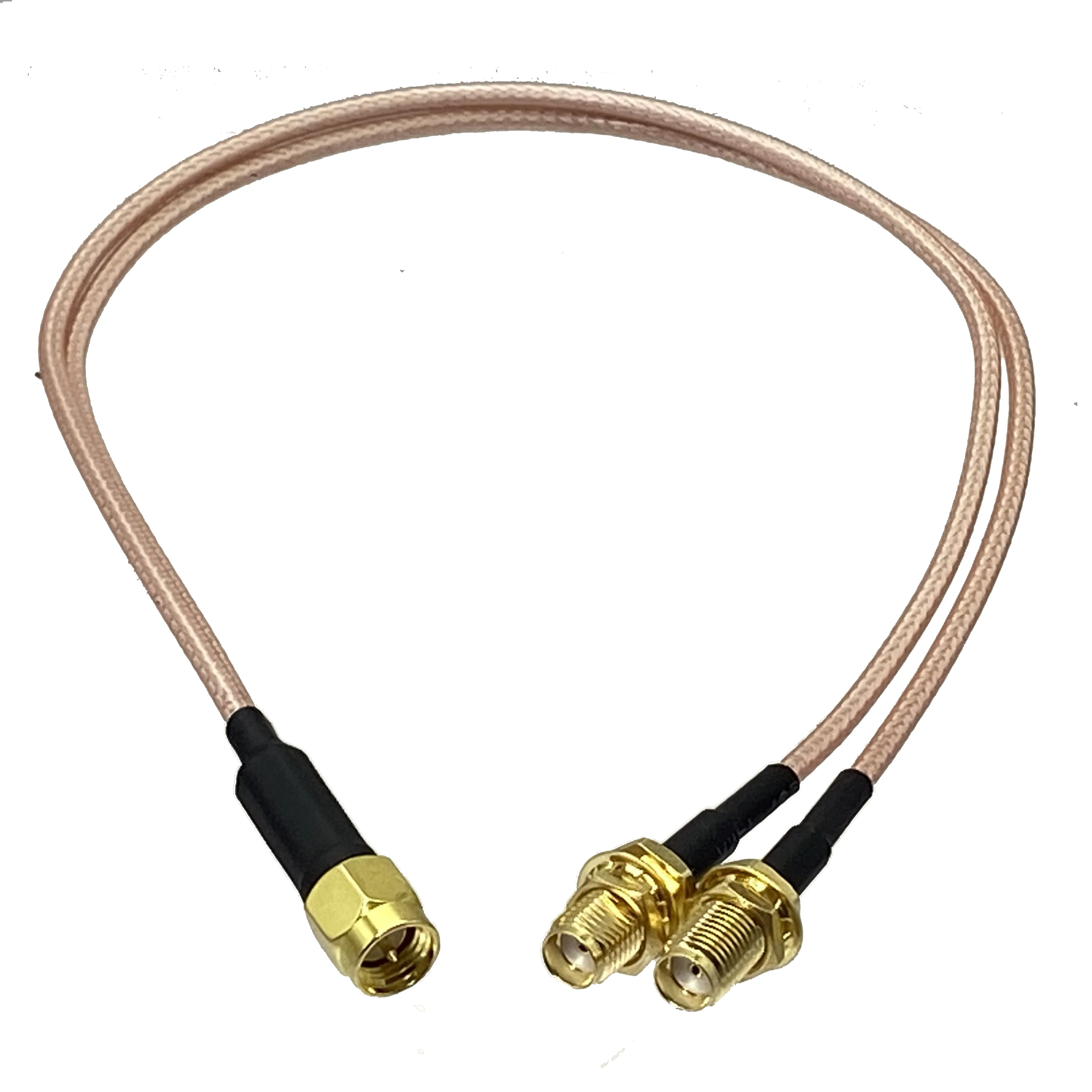 

RG316 SMA Male Plug to 2x SMA Female Jack Y Type Splitter Connector Crimp Wire Terminal RF Jumper pigtail Cable 4inch~10FT