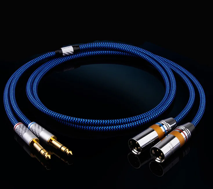 HIFI 6N OCC 6.35mm 6.5 to XLR Male To Female Professional Audio Cable for Microphones Speakers Sound Consoles Amplifier
