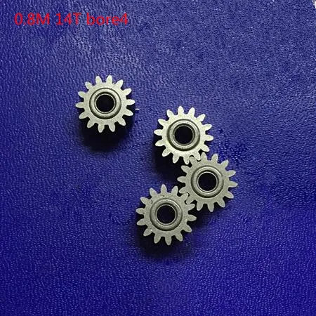 10pcs/lot Metal gears 0.8 modulus 14 teeth inner diameter 4 motor shaft gear motor reduction gear