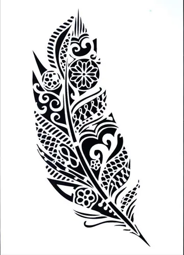 Imagen 2 del producto Plantillas DIY de plumas A4, 29x21cm, pintura de pared, libro de recortes colorear, álbum en relieve, plantilla de tarjeta de papel decorativa, pared