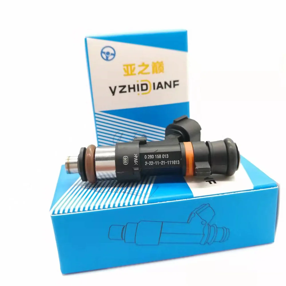 

1x 0280158013 Car Fuel Injector for Nissan- Note Micra III 3 C+C K12 E11 adapter Auto Parts