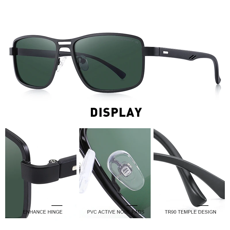 MERRYS DESIGNผู้ชายคลาสสิกแว่นตากันแดดHD Polarized Sunแว่นตาสำหรับขับรถTR90 ขาUV400 ป้องกันS8925