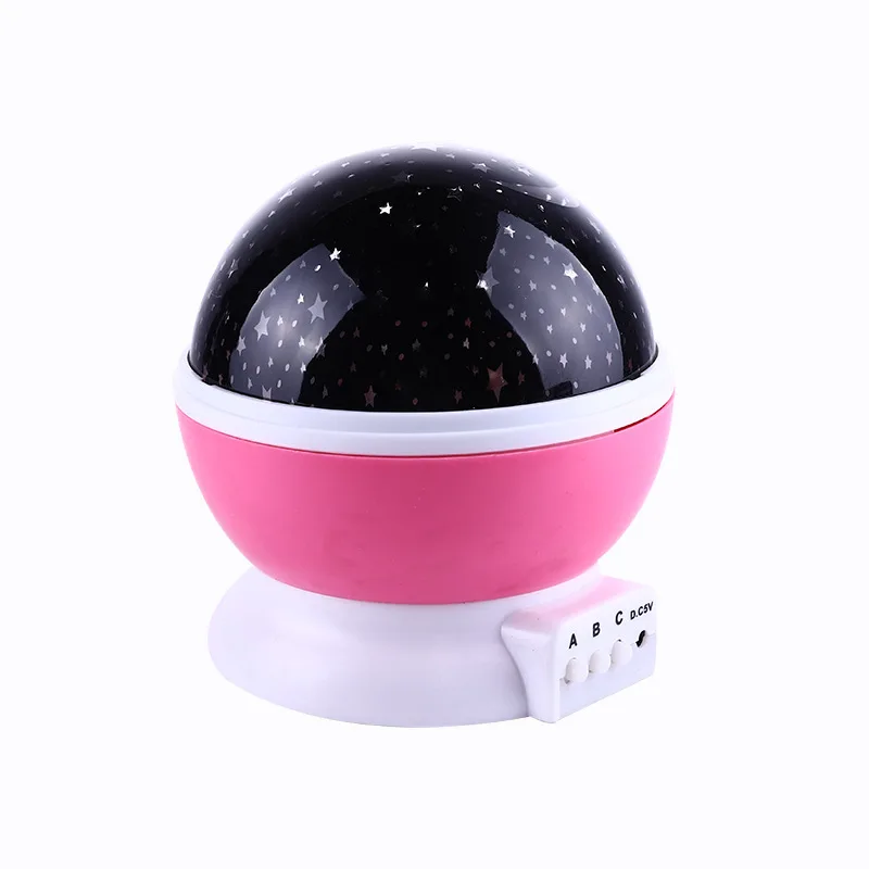 Novelty LED Rotating Star Projector Lighting Moon Starry Sky Children Baby Night Sleep Light USB/Battery Powered Projection Lamp