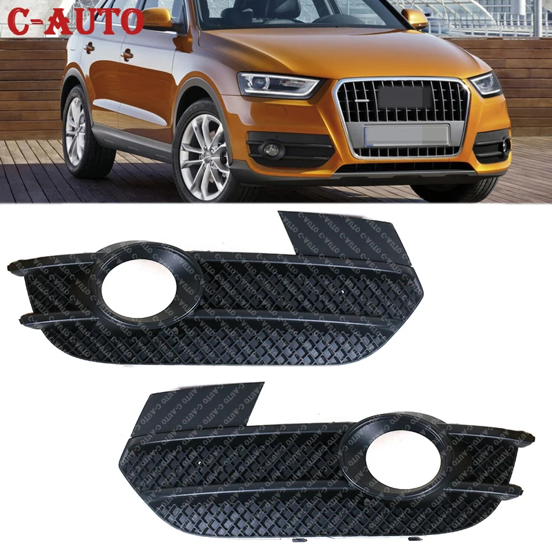 Car Front Left Right Bumper Fog Light Grille Cover Cap For Audi Q3 2012 2013-2015 EU Version 8U0807681A 8U0807682A Car-styling