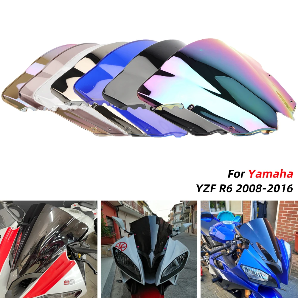 

REALZION ABS Motorcycle Wind screen shield Deflector Windshield Windscreen For Yamaha YZF R6 YZFR6 YZF-R6 2008 - 2016 2015 2014