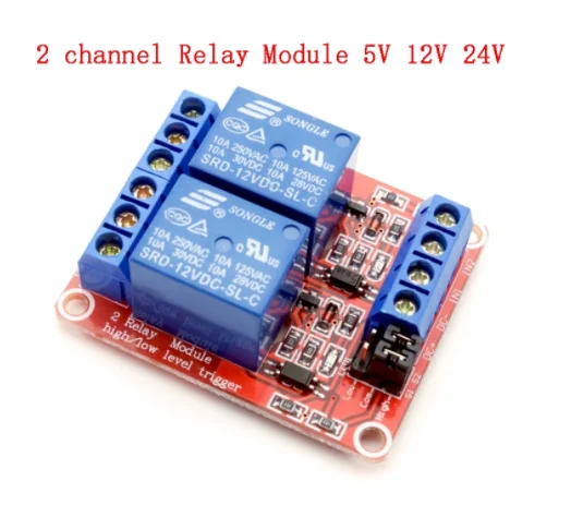 

2 channel Relay Module 5V 12V 24V High and Low Level Trigger Relay Control With Optocoupler Two Way Relays DC 5 V 12 V 24 V Volt