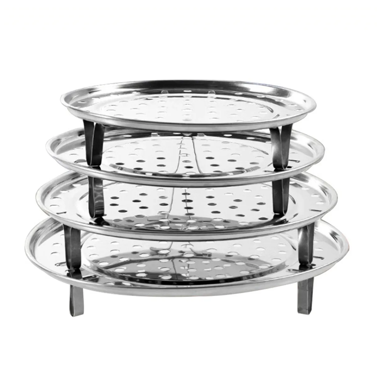 

2/3/4 Pcs Pressure Cooker Canner Rack with Detachable Legs Stainless Steel Steamer Rack Pot Steaming Tray Stand Steamer Shelf