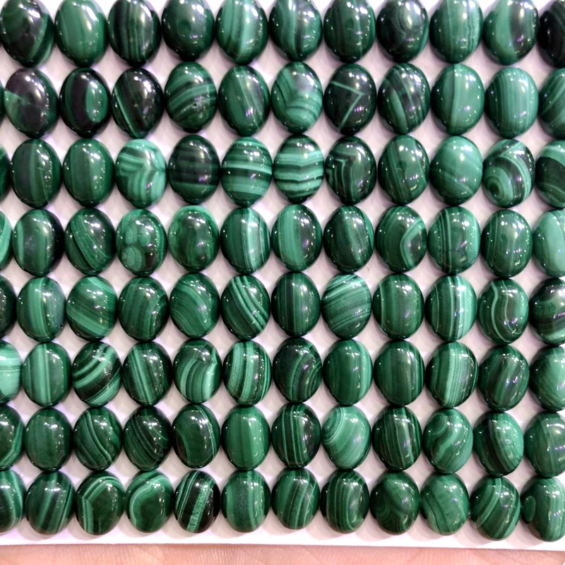 Sale 2ps/lot 100% Natural Malachite Bead cabochons,10x14mm 12x16mm 13x18mm 15x20mm,30x40mm Oval Gem stone Cabochon Ring Face