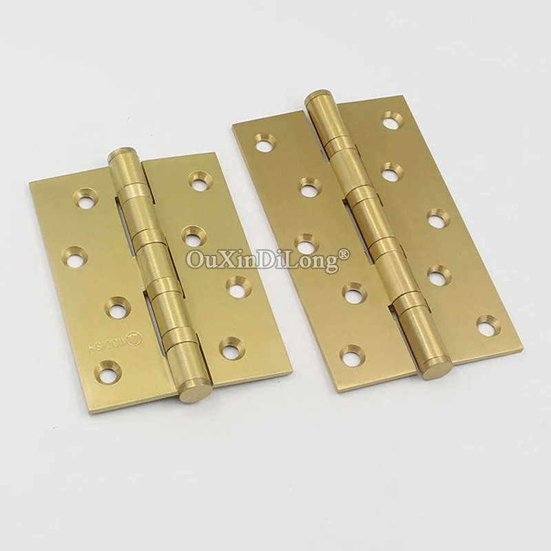 

Brand New 4PCS Heavy Solid Pure Brass Furniture Hinges 4inches/5inches Smoothly and Silent Bearing Door Hinges