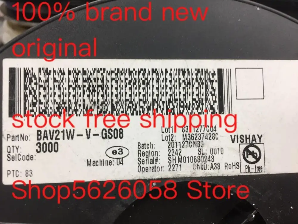 BAV21W-V-GS08 SOD123 100% new original freeshipping 50PCS/LOT STOCK