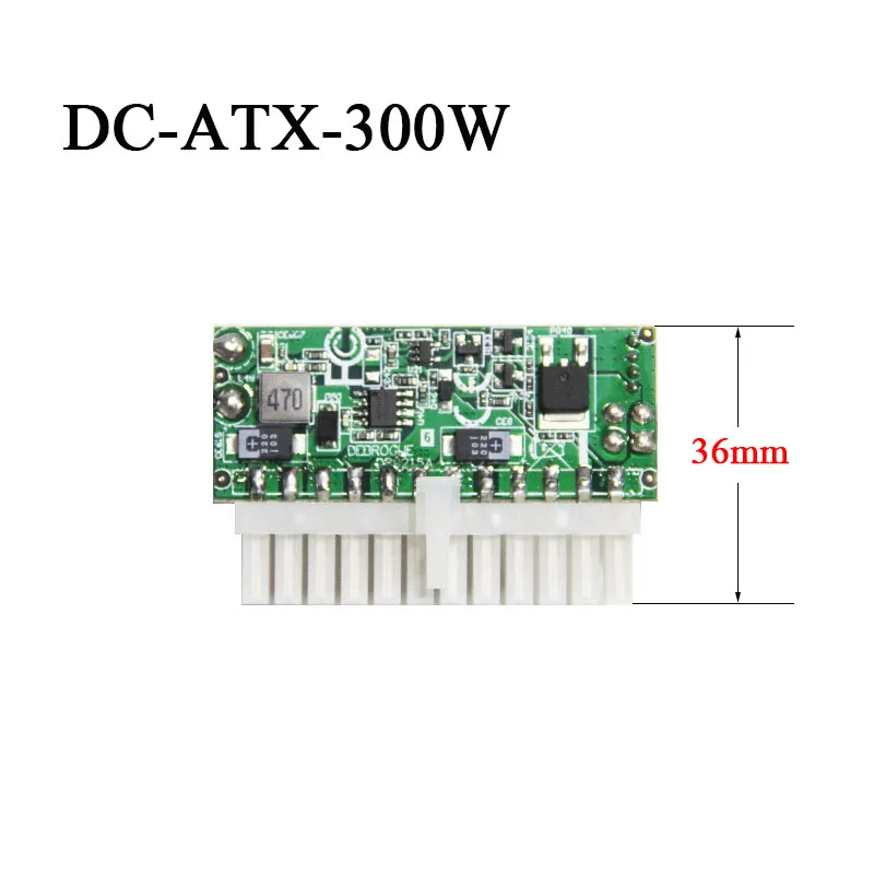 DC / 6pin input 12V high power pico DC-ATX 300W ATX 24Pin mini ITX PSU pico for PC computer network server /NAS