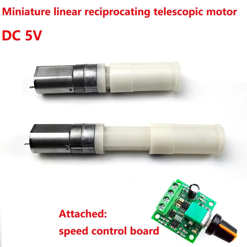 DC 5V Miniature Linear Actuator Reciprocating Telescopic Motor Thruster Tester Plastic Shell Screen Shock Device Diy Electric