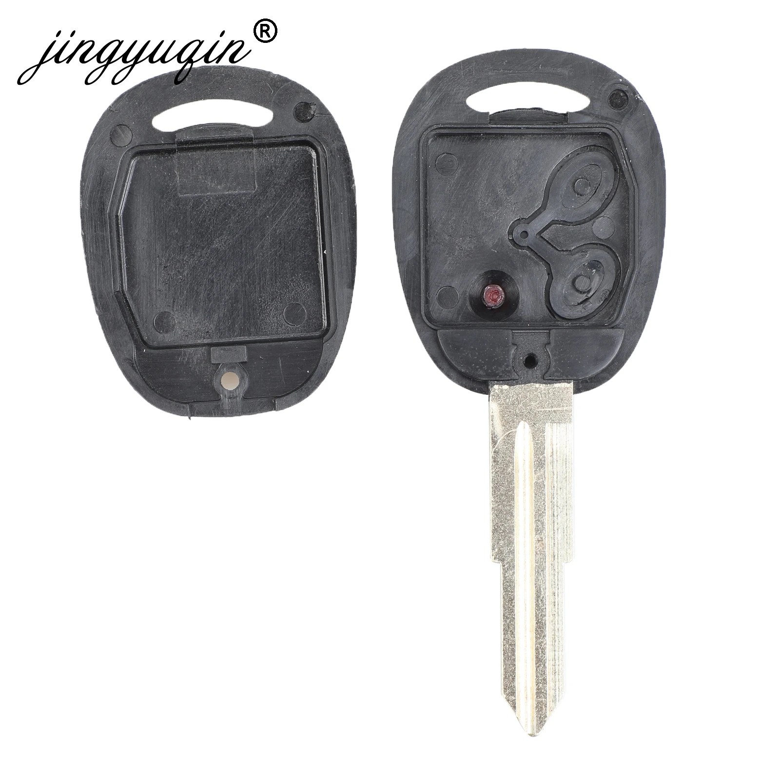 jingyuqin for Chevrolet LOVA Sail Epica Lechi Spark Remote Key 2 Buttons Uncut Brass Blade Blank Key Shell Replacement