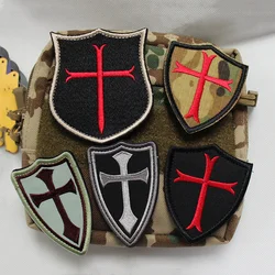 Sealteam Devgru Templar Crusader Knights Embroidery Patches Armband Badge Outdoor Cross Shield Patch For Clothes Backpack Vest